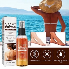 Lot De 2 Sprays Bronzants Corporels En Spray Autobronzant à Séchage Rapide Même En Bronze Pour un Bronzage Corporel Sans Effo