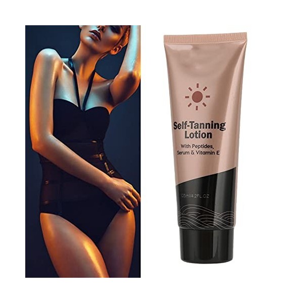 Natudeco 125ml Sunless Tanner Mousse Crème autobronzante Lotion bronzante hydratante pour peau bronzante Crème de soin person