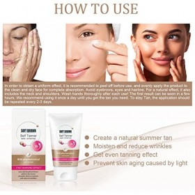 Lotion autobronzante sans soleil Lotion autobronzante progressive, crème bronzante 30 ml hydratante sans soleil bronzage natu