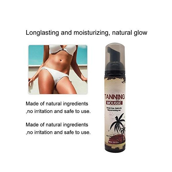 Autobronzant Sun Belveable Dark Bronze Mousse Autobronzant 100 ml Lotion bronzante hydratante sans soleil Crème pour le corps