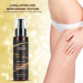 Crème pour le corps autobronzante, autobronzante hydratante longue durée, lotion de bronzage sans soleil, crème pour le corps