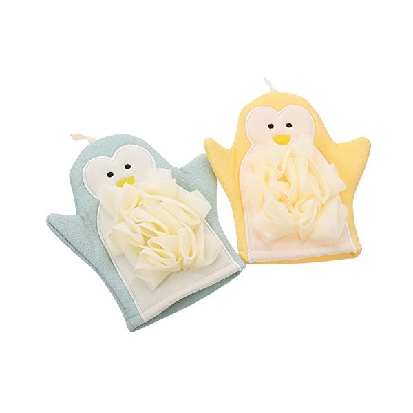 Angoily 2 Pièces De Bain De Dessin Animé Exfoliants pour La Éponge Débarbouillettes pour Enfants Lotion Bronzante Autobronzan