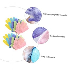 Housoutil 10 Paires de bain autobronzant de lavage corporel serviettes pour enfants scrubber de soin de la peau de polyester 