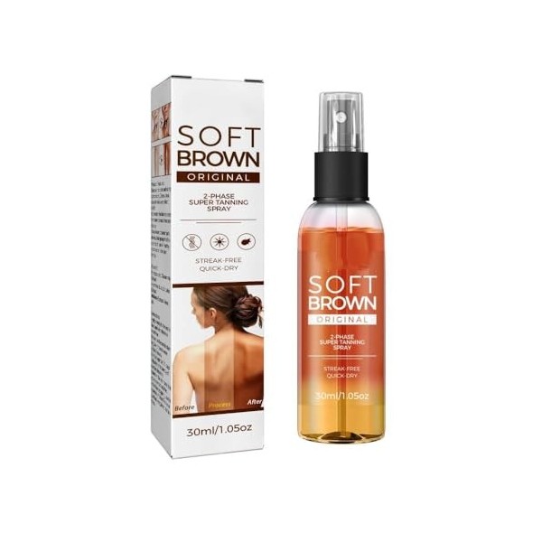 Gerrit Spray autobronzant, Spray Bronzant hydratant pour Le Visage, Spray Bronzant instantané pour Le Visage et Le Corps pour