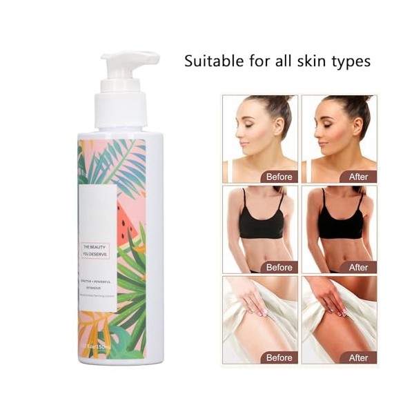 Autobronzant Hydratant Sans Soleil, 150 Ml, Lotion Bronzante Nourrissante Et Longue Durée, Sans Soleil, Pour Tous les Types D