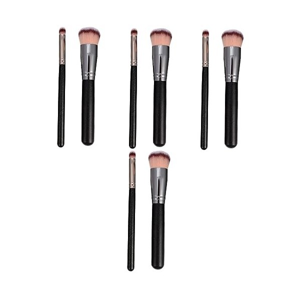 Beavorty 8 Pièces pinceau de maquillage pinceau cosmétique seau à linge en métal pinceau fond de teint poudre brosse autobron