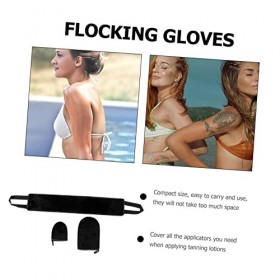 minkissy 6 Pièces floqués huilés exfoliants bronzants applicateur autobronzant lotion noirs exfoliant bronzant de bronzage se