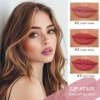 3Pcs Peel Off Lip Liner Stain,Rouge à lèvres Longue Tenue Hautement Pigmenté,Liner à lèvres résistant à leau,Liner à lèvres 