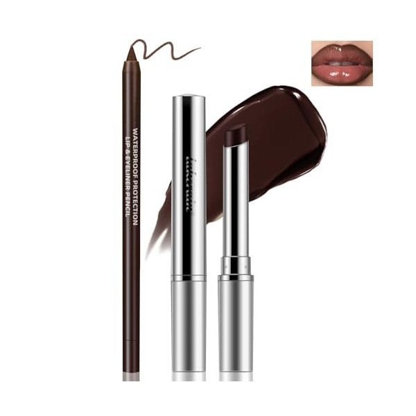 NewBang Ensemble de maquillage avec baume à lèvres hydratant, brillant à lèvres glossy nourrissant et combinaison de lèvres t