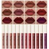 12 couleurs matte rouge à lèvres liquide ensemble velouté brillant à lèvres kit pour les lèvres imperméable à l’eau longue du