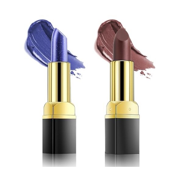 RoseFlower 2PCS Rouge à lèvres, Colour Change Lip Balm, Waterproof Long Lasting, Soin Pour Les Lèvres, Hydrate les Lèvres Sèc...