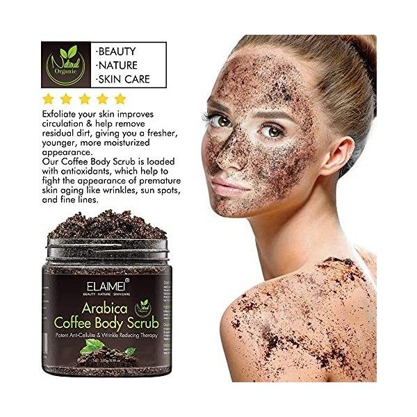 Exfoliant pour le Corps avec Sel de la Mer Morte et du Café