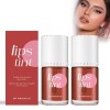 Teinture À Lèvres, Mini Rouge À Lèvres Liquide, 2 Pièces Teinture Pour Les Lèvres Et Les Joues, Long Lasting Lip Gloss, Maqui