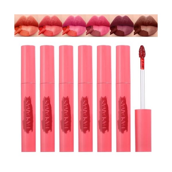 Mrettick 6PCS Crayon à lèvres, Peel Off Lip Liner Tattoo, Peel Off Lip Stain, Long Lasting Lip Stain Peel Off, infusé d’acide