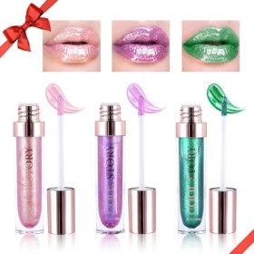 Likesing 3 Pièces Lot Rouge a Levre Pailleté Blanc Longue Tenue Rouge a Levre liquide Rose Sans Transfert Rouges à Lèvres Bri