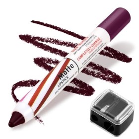 Boobeen Crayon à lèvres Matte Lipstik Stick Makeup, Stylo à lèvres crémeux et non salissant pour les femmes, Set de crayon à 