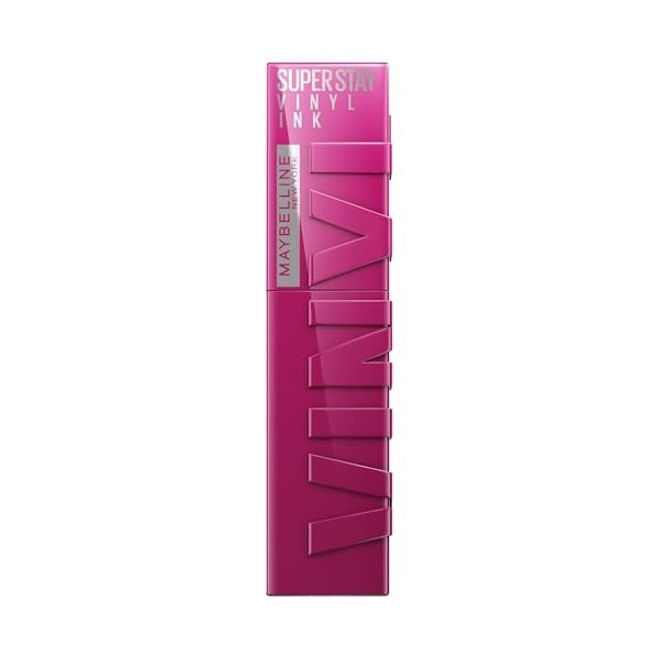 Maybelline New York - Rouge à lèvres liquide - Tenue 16 heures et finition brillante - Super Stay Vinyl Ink N°170 Unafraid - 