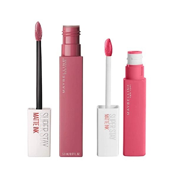 Maybelline New York Superstay Matte Ink Lip Color 15 Lover Superstay Mat Ink Lip Color 125 Inspires - 2 Roseburst avec applic