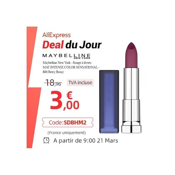 Rouge à Lèvres Matte Color Sensational Gemey Maybelline