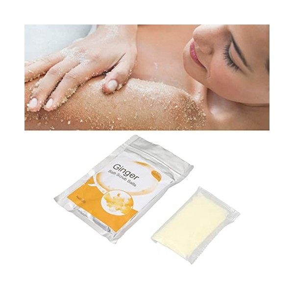 Sel de gommage de bain 30g gingembre, sels de gommage de douche, sel de trempage de nettoyage en profondeur hydratant exfolia