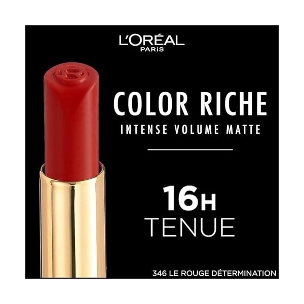 LOréal Paris - Coffret 3 Rouges à Lèvres - Mat et repulpant - Color Riche - Teintes : Nude Independant 640 , Rouge détermin