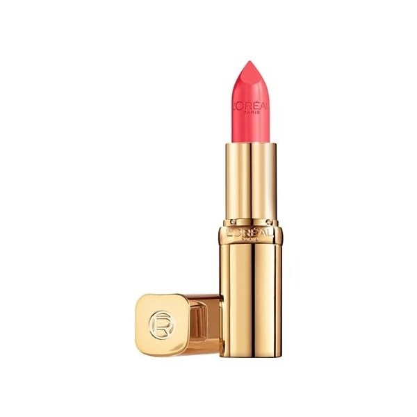 LOréal Paris Color Riche Satin Smooth Rouge à lèvres hydratant à pigment pur avec oméga 3 et vitamine E, 145 Excusez Moi