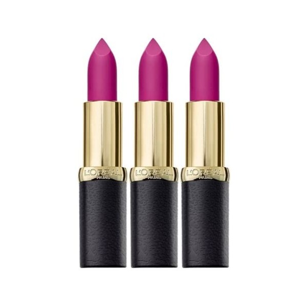 3 x LOreal Paris Color Riche Matte Lipstick - 472 Purple Studs