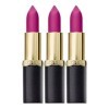 3 x LOreal Paris Color Riche Matte Lipstick - 472 Purple Studs