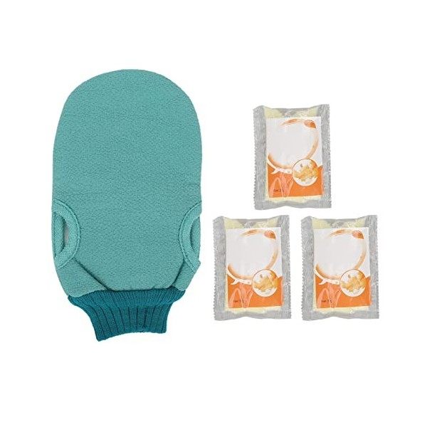 Ensemble de Gommage au Sel de Bain, Ensemble de Gommage au Sel de Bain Portable, Gant de Gommage Corporel et Sels de Bain, Ga