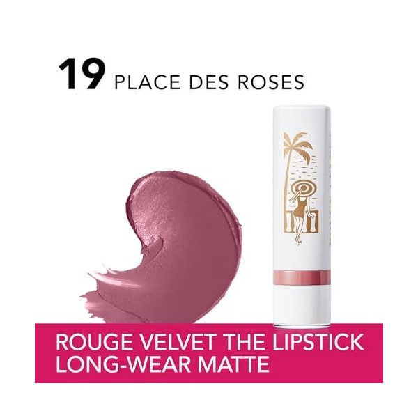 Bourjois Rouge Velvet The Lipstick - 19 - Place Des Roses - Collection French Riviera Mauve Rose Formule qui ne sèche pas - F