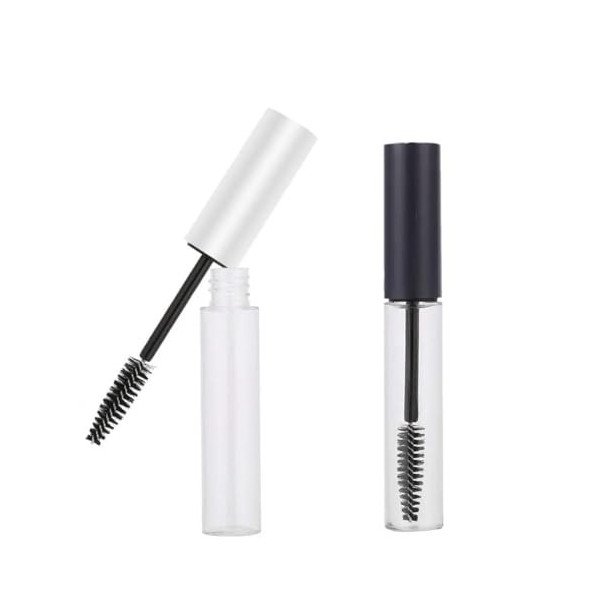 XPEX 2 Pièces Tube De Mascara Vide Et Brosse à Cils,Flacon Rechargeable Pour Huile De Ricin