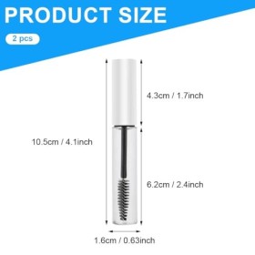 XPEX 2 Pièces Tube De Mascara Vide Et Brosse à Cils,Flacon Rechargeable Pour Huile De Ricin