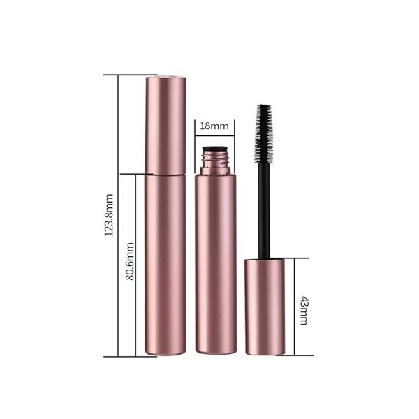 Lash Mascaras 10 ML , Mascara Waterproof et Anti-taches, pour les Ingrédients Épaississants et Allongés, longue durée, Noir