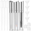 Lot de 12 flacons de mascara vides, brosse à cils avec récipient rechargeable, pot de mascara vide de 10 ml, tube à gloss, tu