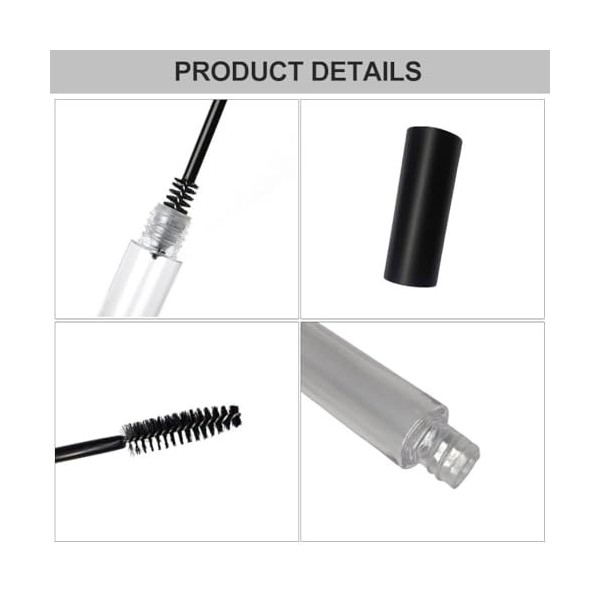 Tube De Mascara Vide, Tube Mascara Vide Et Brosse Pour Cils, 6 Stück 10ml Tube Mascara Vide, Bouteille Vide Pour Mascara, Eye