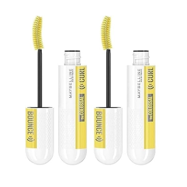 Maybelline New-York - Mascara Volume & Courbe - Colossal Curl Bounce - Teinte : Very Black - 10 ml Lot de 2 