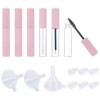 QINREN Lot de 6 tubes à mascara vides de 10 ml et baguette rechargeables avec tube de mascara pour cils et yeux avec inserts 