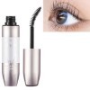 Mascara Waterproof Noir,Naturel Mascara Volume Effet,Mascara Volume Fibre de Soie 4D,Mascara 2 en 1 pour un Allongement Natur