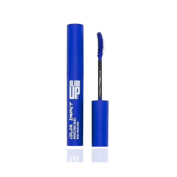 Glam’Up Paris - Mascara Bleu Electrique - Color Impact - Ultra Pigmenté - Longue Tenue - Regard Intense - Volume & Longueur -