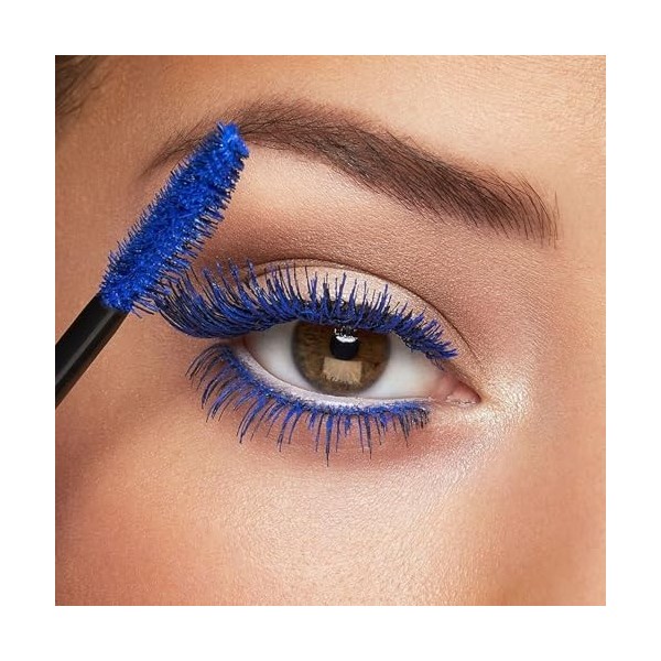 Glam’Up Paris - Mascara Bleu Electrique - Color Impact - Ultra Pigmenté - Longue Tenue - Regard Intense - Volume & Longueur -