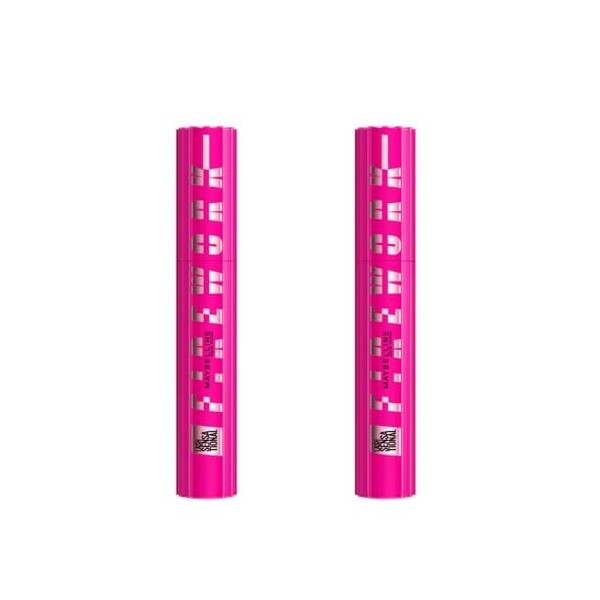 Maybelline New York – Lot de 2 Mascaras Volume & Définition – Effet Cils Déployés 360° – Tenue 24H – Sans Paquet – Sensationa