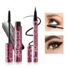 Boobeen Eyeliner Liquide et Mascara, Eyeliner Noir Waterproof Mascara Volume et Longueur, Créez un maquillage des yeux profon