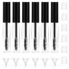 COMNICO Lot de 6 tubes de mascara vides de 10 ml avec 6 inserts en caoutchouc et entonnoirs - Brosse à cils portable avec bag