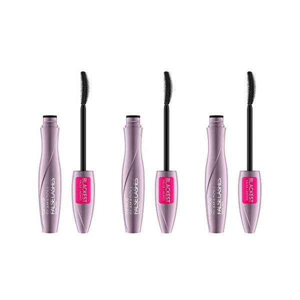 Catrice Glam&Doll Lot de 3 mascaras effet faux cils N°010 Noir Volume Effet faux cils Définisseur Mat Végétalien sans particu