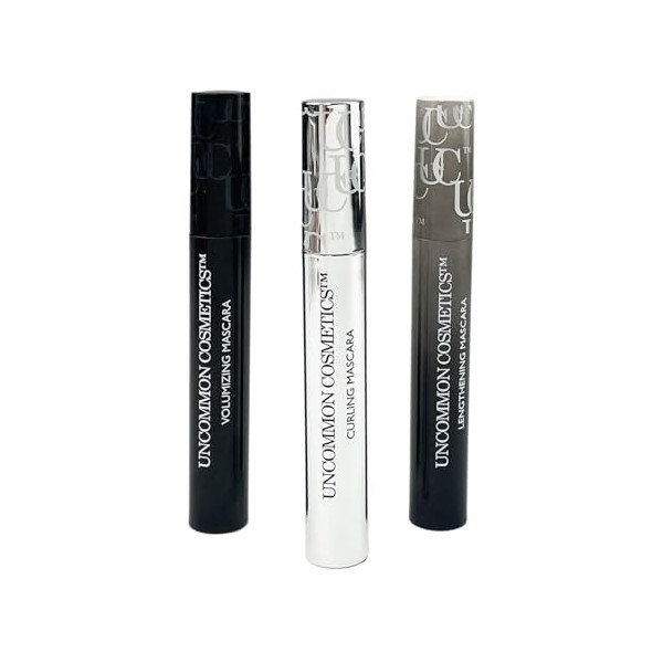 Uncommon Cosmetics Best Of Lashes Mascara Collection Set - Smudge Proof Mascara with Volume and Length - Clump-Free, Stunning