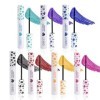 Joyeee Mascara Couleur, 7PCS Mascara Bleu Rose Vert Marron Waterproof Effet Faux Cils Volume, Long Lasting Thicky Allongement