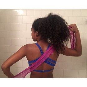 African Net Body exfoliant exfoliant pour le dos / Lisseur de peau / Éponge filet africain - Vin