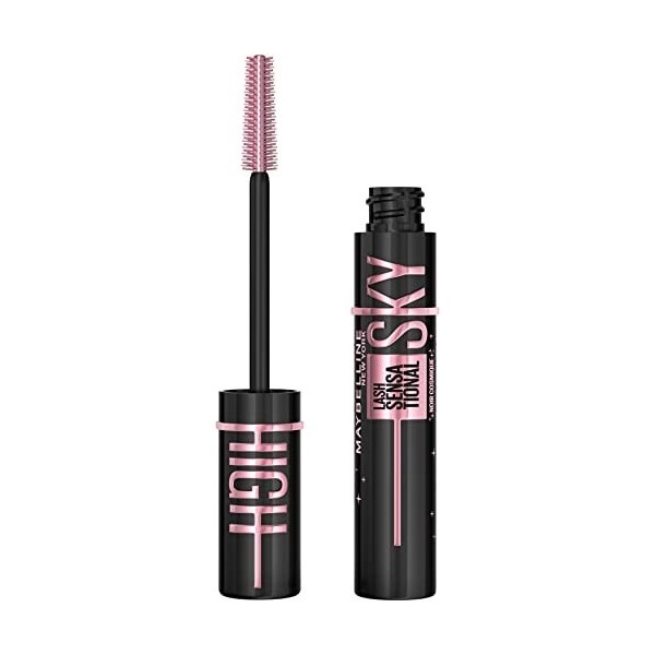 Maybelline New York Sensational Sky High Cosmic Lot de 2 paires de cils longs et pleins avec texture noire profonde