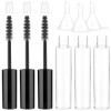 Lot de 3 tubes vides de 10 ml avec bague-cils, brosse à cils vide avec récipient, flacon de mascara vide rechargeable en plas