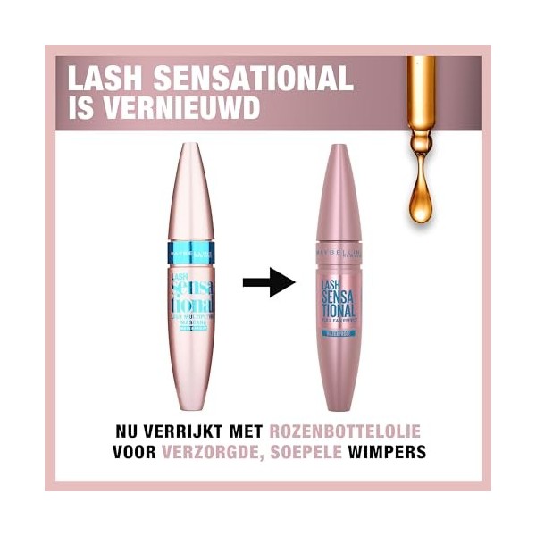 Maybelline Lash Sensational Waterproof Mascara, Black